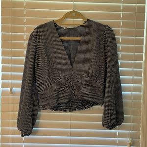 Zara Gingham Blouse